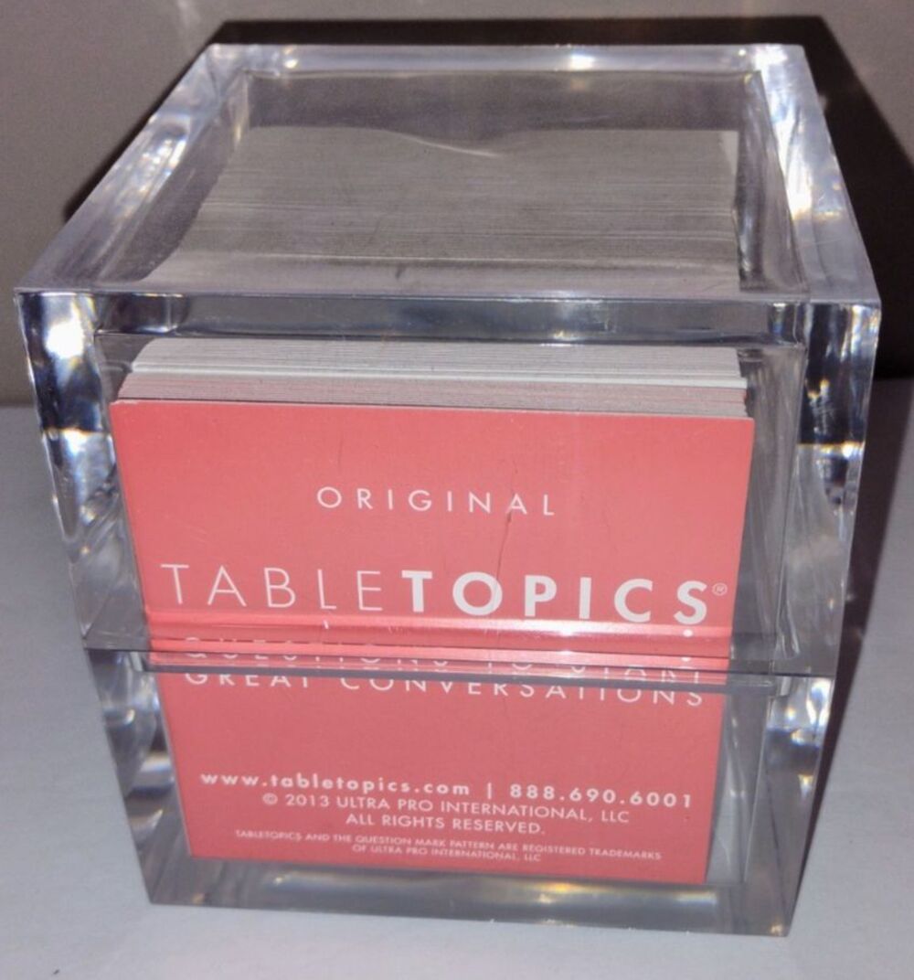 Original Table Topics Questions To Start Great Conversations Cards Game in Case